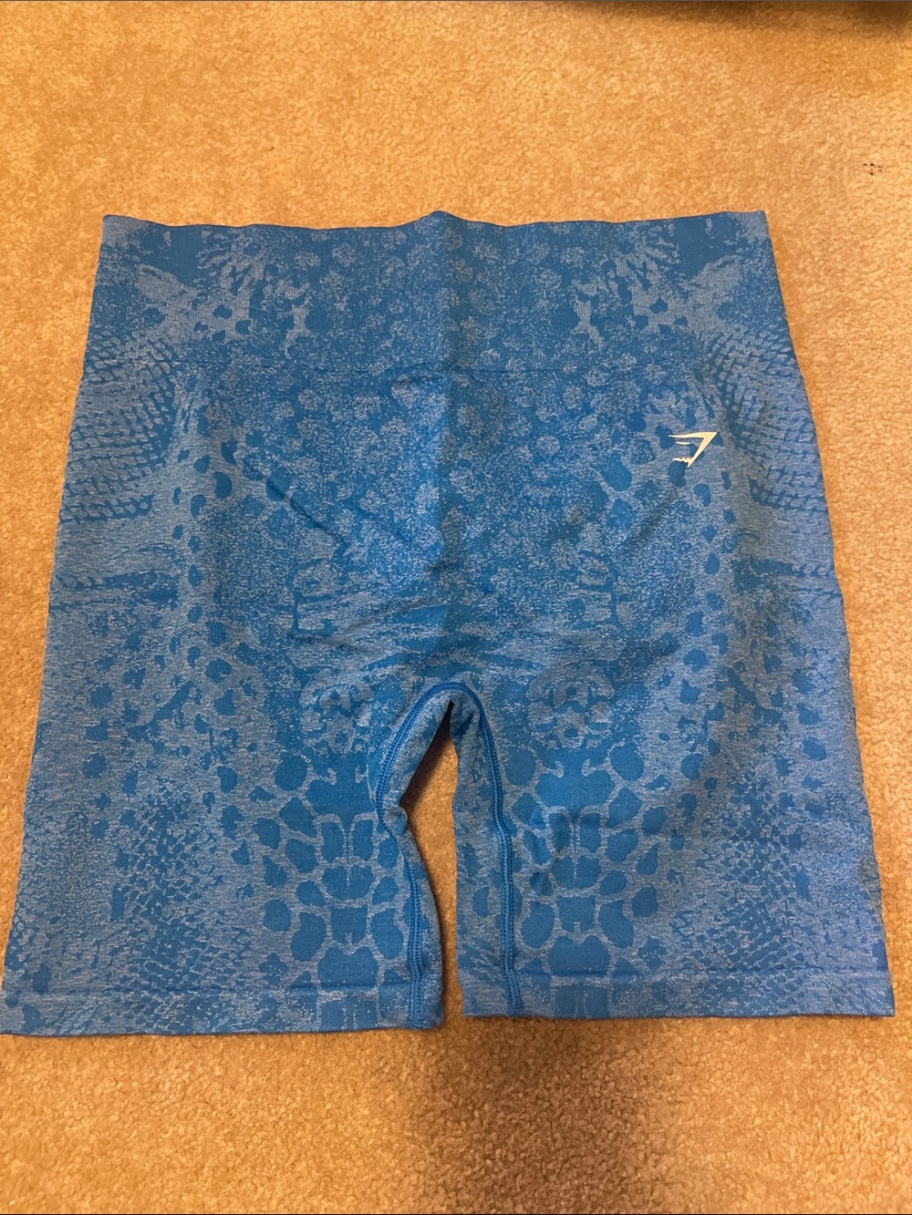 Gymshark Blue Textured animal print women’s shorts